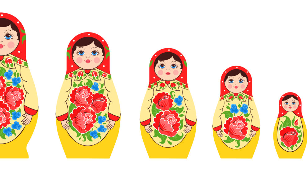 Image of nested Russian dolls.